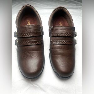 Easy Street Women’s Stroll Bootiee Brown Leather Slip-On Loafers Size 7/2 M